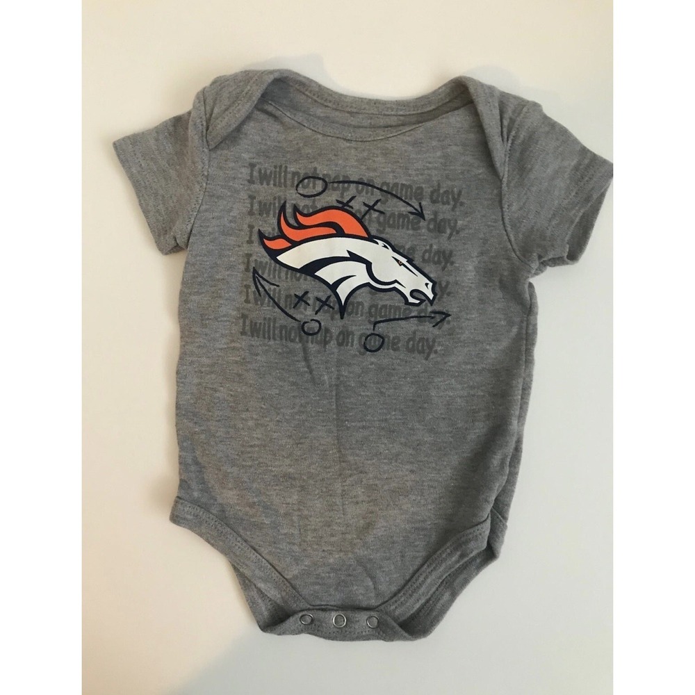 NFL Denver Broncos Gray One Piece6/9 month Football Team‎ Wear